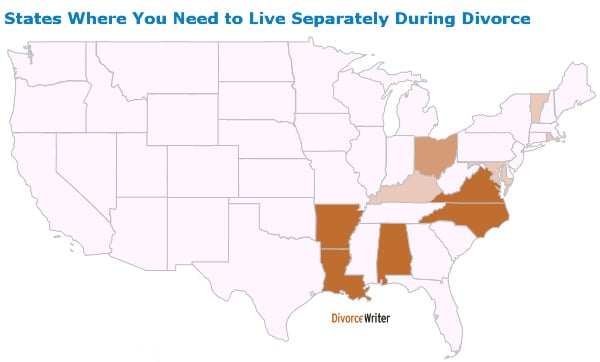 States Where You Need to Live Separately During Divorce